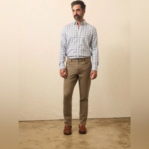 Faherty Stretch Terry 5-Pocket Pant in Driftwood Brown Size 31x29.5 MBF2440 Slim